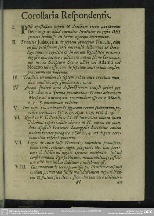 Corollaria Respondentis