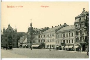 Tetschen. Markt mit Rathaus (1842; Johann Gottfried Gutensohn)