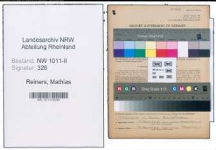 Entnazifizierung Mathias Reiners , geb. 11.01.1901 (Kaufmaennische Angestellter)