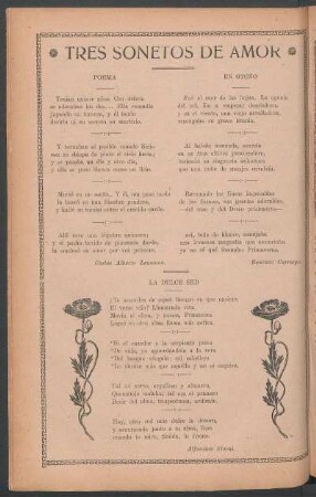 Tres sonetos de amor