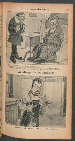 El convaleciente [y] La Margarita pedagógica - [Caricaturas]