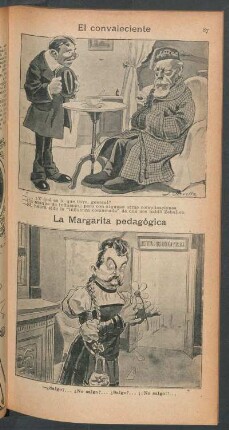 El convaleciente [y] La Margarita pedagógica - [Caricaturas]