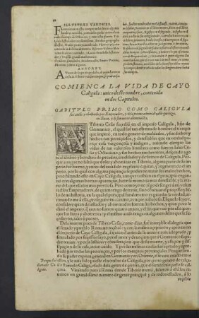 Comienca la vida de Cayo Caligula