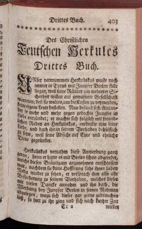 Des Christlichen Teutschen Herkules Drittes Buch.