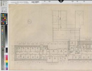 Arnsberg, Regierungshauptgebäude, Altbau, Dachgeschoss, Grundriss, Baubestandsplan
