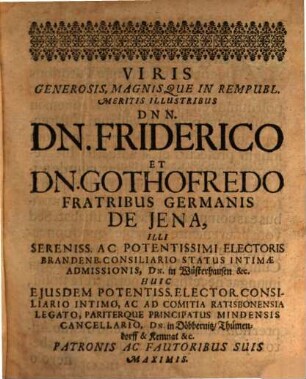 Johannis Brunnemanni Decisionum centuriae V : in quibus casus rariores, Facultati Iuridicae Francofurtanae oblati, breviter et nervose, subiectis rationibus praecipuis deciduntur ...