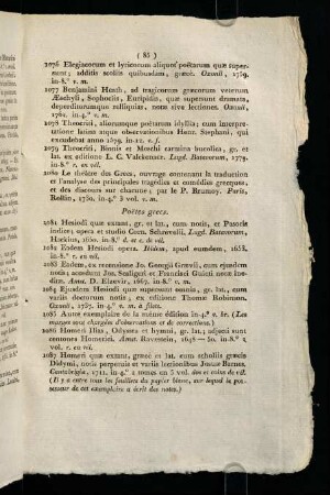 85-98, Poetes grecs.