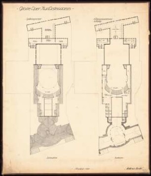 Opernhaus am Kurfürstendamm, Berlin-Charlottenburg: Grundrisse Galerie und 3. Rang 1:200
