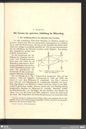 1. Kapitel, Die Gesetze der optischen Abbildung im Mikroskop