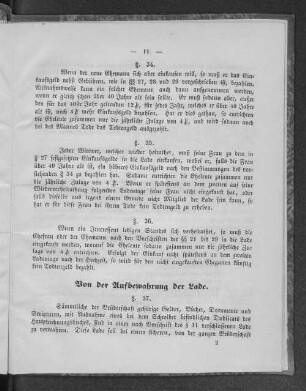 Von der Aufbewahrung der Lade.