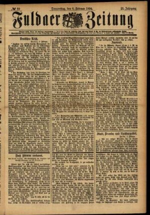 Ausgabe vom Donnerstag, den 08. Februar 1894.