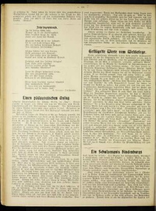 ¬Einen¬ pädagogischen Unfug