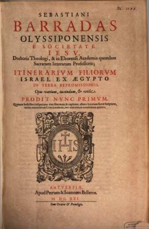 Itinerarium filiorum Israel ex Aegypto in terram repromissionis