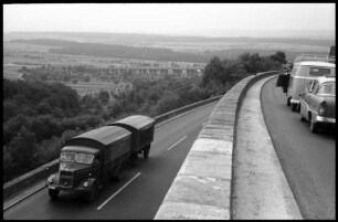 Aichelberg: Autobahn Albaufstieg, gestaffelte Fahrbahn