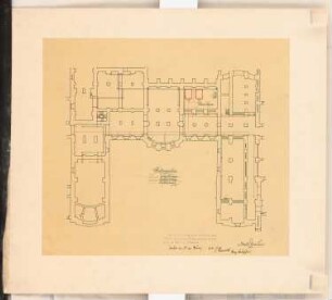 Prinzliches Palais, Berlin Schinkelwettbewerb 1901: Grundriss Kellergeschoss
