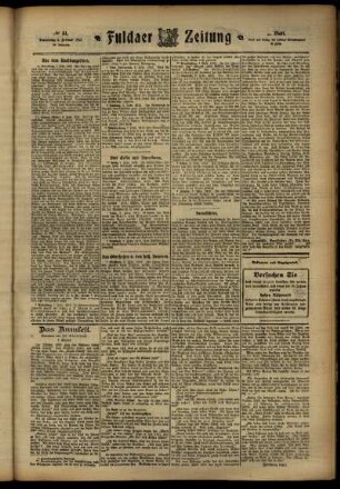 Zweite Ausgabe vom Donnerstag, den 08. Februar 1912.