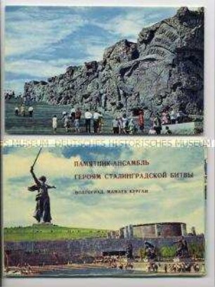 Postkartenmappe mit 15 Postkarten des Denkmalensembles der "Helden des Kampfes von Stalingrad"