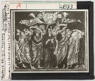 Psalter der Königin Ingeborg: Himmelfahrt Christi. Chantilly, Musée Condé