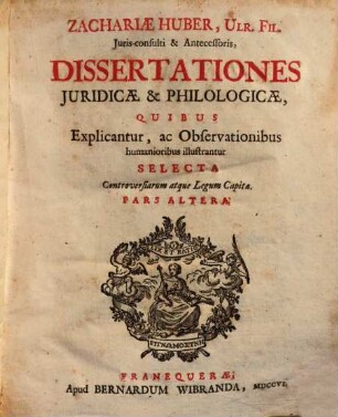 Dissertationes iuridicae et philologicae, P. 2