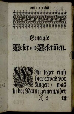 Geneigte Leser und Leserinnen