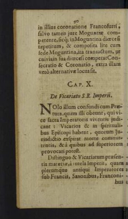 Cap. X. De Vicariatus S. R. Imperii.