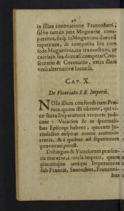 Cap. X. De Vicariatus S. R. Imperii.