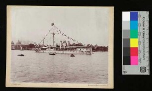 Aufnahme auf Karton aufgezogen von Panzerschiff "Württemberg", J. Danielsen, Kopenhagen, o.D.