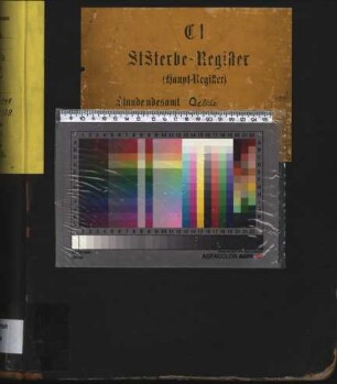 Sterberegister des Standesamtes Oelde von 1915 (Urkunden-Nr. 1-148) und von 1916 (Urkunden-Nr. 1-139)