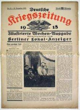 lllustrierte Wochen-Ausgabe des "Berliner Lokal-Anzeiger" zur Rückkehr der deutschen Truppen nach Berlin