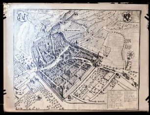 Stadt um 1620 nach Merian