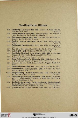 Neufürstliche Häuser (Nr. 1066-1250)