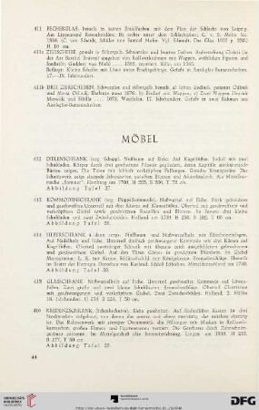 Möbel (Nr. 412 - 501)