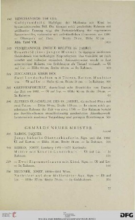Gemälde Neuer Meister (Nr. 247-312)