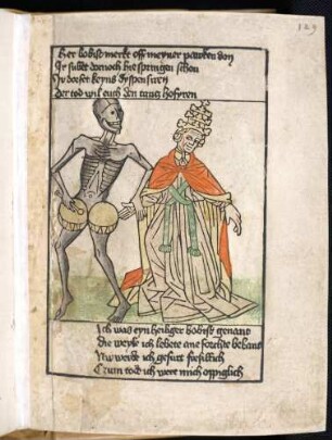 Der Tod zieht den Papst zum Tanz.