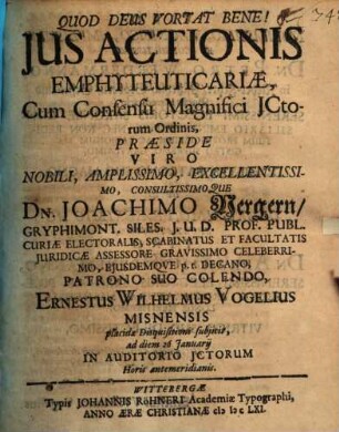 Jus Actionis Emphyteuticariae