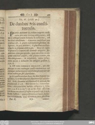 Tit. II. (VIII. 40.) De duobus reis constituendis.