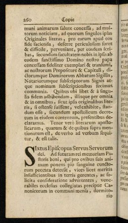 260-270, Sixtus Episcopus Servus Servorum ...