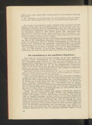 Die Lehrerbildung in den preußischen Regulativen