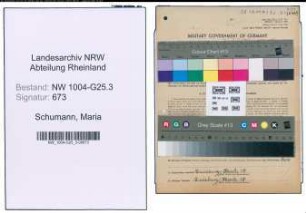 Entnazifizierung Maria Schumann , geb. 02.04.1894 (Kauffrau)