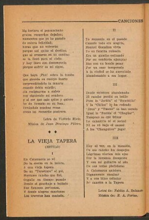 La vieja tapera : (Estilo)