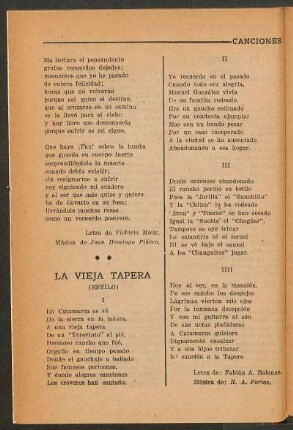 La vieja tapera : (Estilo)