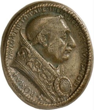 Ovale Medaille auf Papst Paul II., 1470