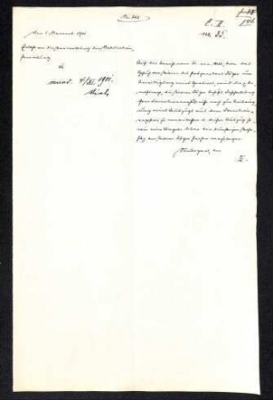 Handschriftliches Schriftstück
