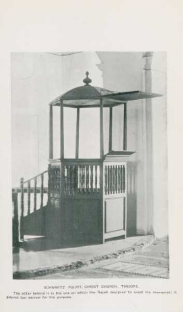Schwartz' pulpit, Christ Church, Tanjore