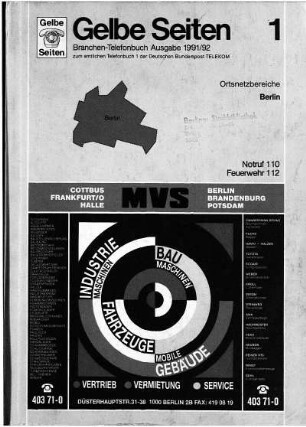 1991/1992: Gelbe Seiten