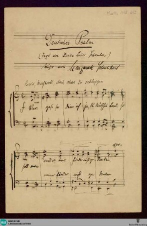 Deutscher Psalm - Mus. Hs. 1418,245 : Coro maschile; C; KauS p.114
