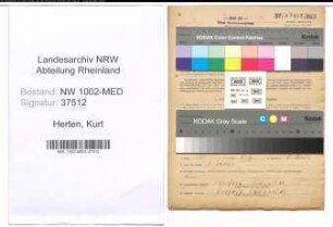 Entnazifizierung Kurt Herten , geb. 03.02.1920 (Arzt)