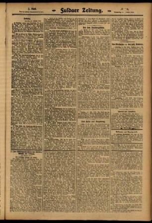 Zweite Ausgabe vom Donnerstag, den 16. Oktober 1913.