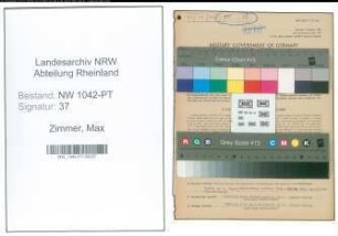 Entnazifizierung Max Zimmer , geb. 06.11.1903 (Postschaffner)