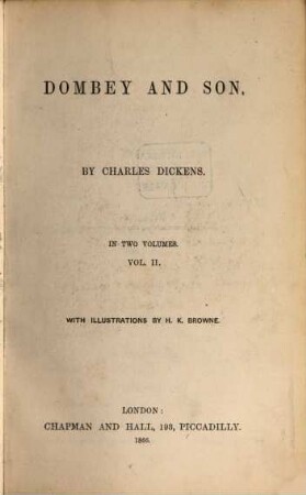 Works of Charles Dickens, 14. Dombey and son ; 2